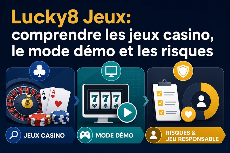 Lucky8 Jeux: comprendre les jeux casino, le mode démo et les risques